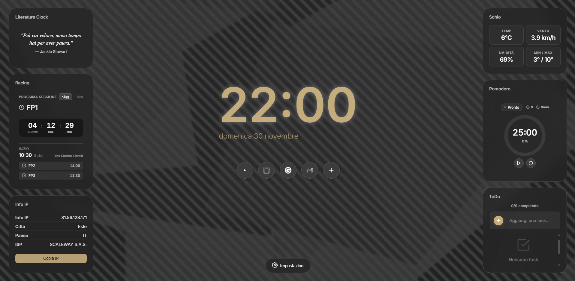 ZenTab layout in dark theme